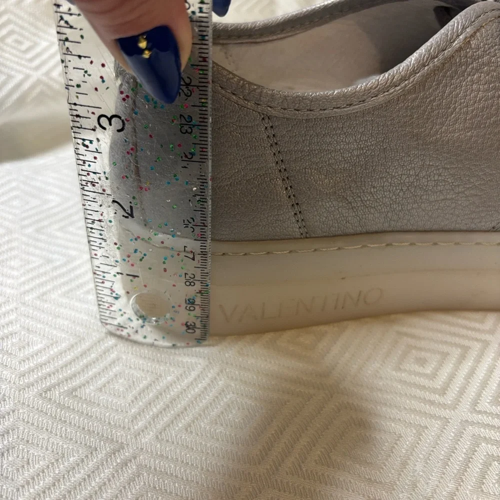 Valentino platform women’s silver Gray Sneakers size 7.5 - Picture 12 of 15